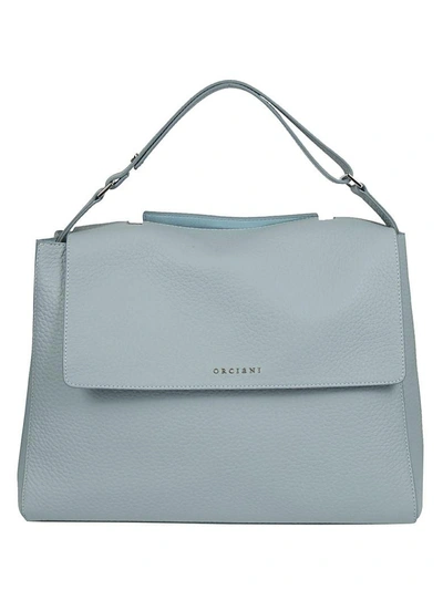Orciani Classic Large Tote In Light Blue