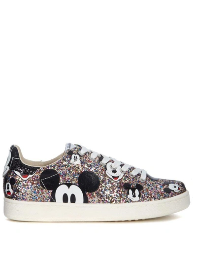Moa Master Of Arts Moa Mickey Mouse Multicolor Glitter Sneakers