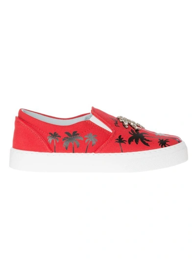 Chiara Ferragni Suite Slip On Sneakers In Redblack