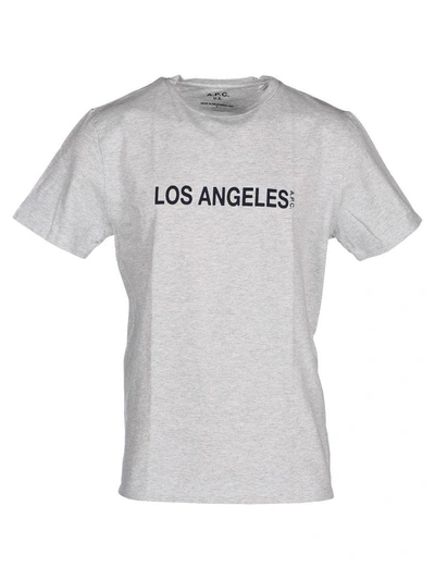 Apc A.p.c. T-shirt Los Angeles H In Gris Chine