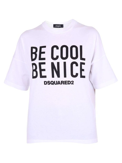 Dsquared2 White Printed T-shirt