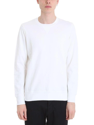 Attachment White Cotton Sweatshirt