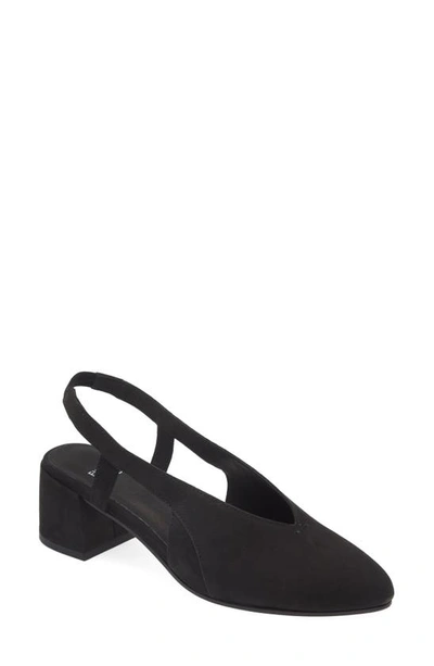 Eileen Fisher Gals Suede Slingback Ballerina Pumps In Black