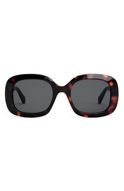 Celine Triomphe Square Acetate Sunglasses In Black/gray Solid