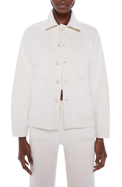 Mother The All In A Days Work Denim Jacket In Ecru