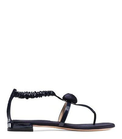 Stuart Weitzman The Rosey Sandal In French Navy Patent