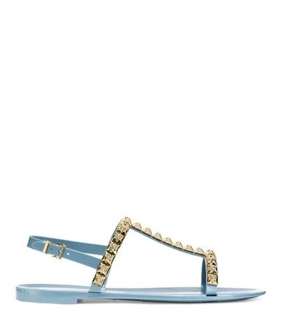Stuart Weitzman The Jelrose Sandal In Aegean Blue Jelly