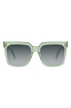 Celine Bold 3 Dots Square Acetate Sunglasses In Light Green