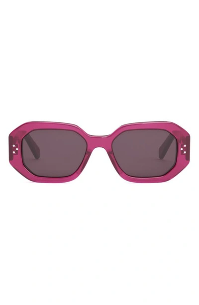 Celine Bold 3 Dots In Shiny Violet/brown