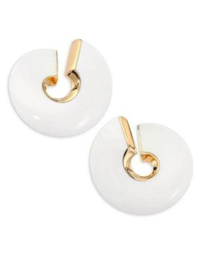 Vhernier Verso 18k Rose Gold & Kogolong Earrings In White