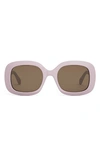Celine Triomphe Square Acetate Sunglasses In Pink/brown Solid