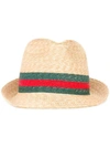Gucci Web Panama Hat - Neutrals