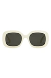 Celine Triomphe Square Acetate Sunglasses In Ivory
