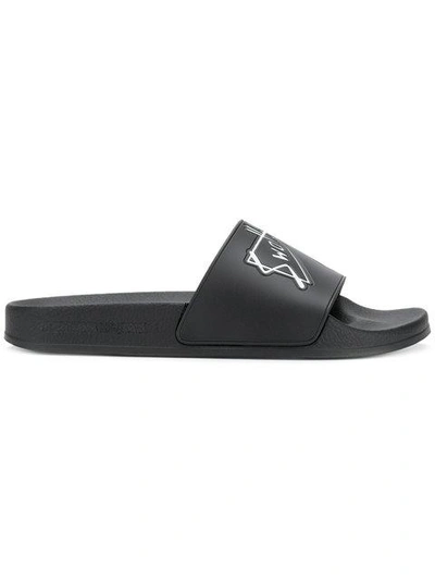 Mcq By Alexander Mcqueen Swallow Print Sliders