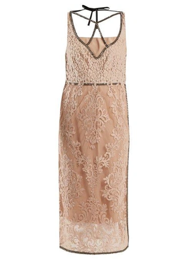 N°21 No. 21 - Crystal Embellished Floral Lace Dress - Womens - Nude