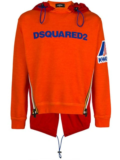 Dsquared2 K-way Hooded Sweatshirt - Orange