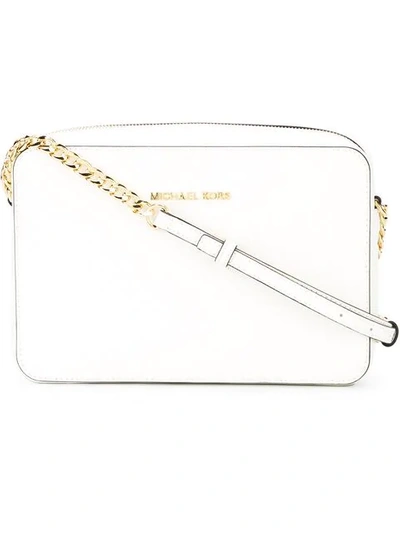 Michael Michael Kors Logo Crossbody Bag In White