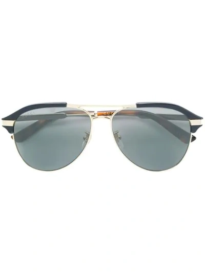 Gucci Aviator Sunglasses In Metallic