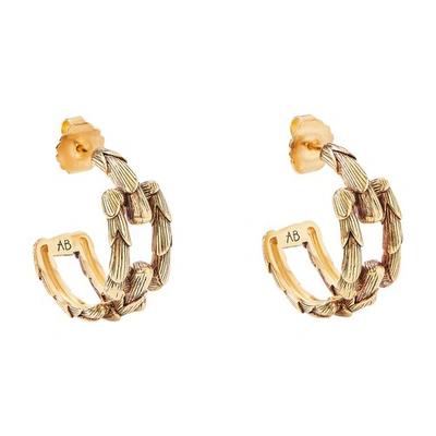 Aurelie Bidermann Gold Plated Earrings Tucuma