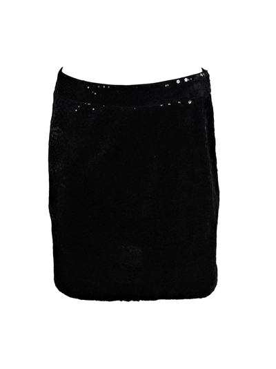 Michael Kors Velvet Pencil Skirt In Black