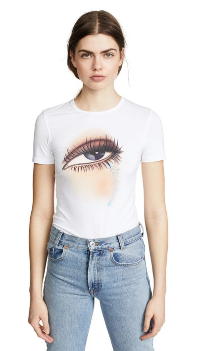 Adam Selman Eye Print T Shirt In Logo