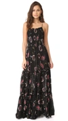 Free People Garden Party Maxi Dress In Black Combo