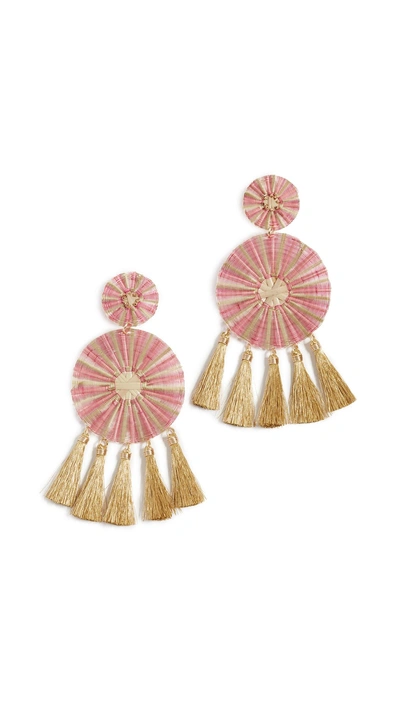 Mercedes Salazar Yuri Earrings In Rosa/yellow