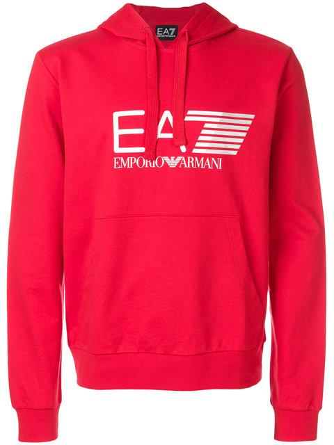 red armani hoodie