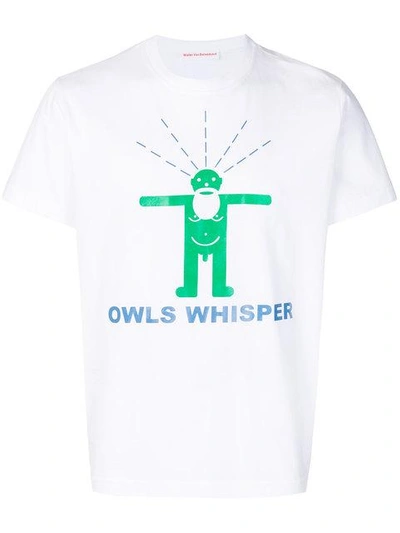 Walter Van Beirendonck Owls Whisper Print T In White
