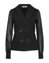 La Fileria Woman Blazer Black Size 4 Cotton, Elastane, Silk