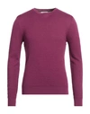 Become Man Sweater Mauve Size 40 Merino Wool, Acrylic In Purple