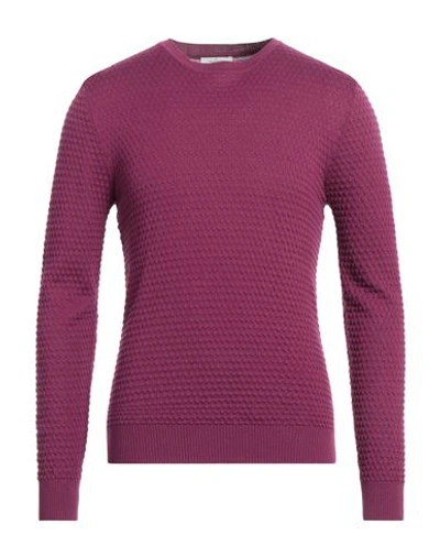 Become Man Sweater Mauve Size 40 Merino Wool, Acrylic In Purple