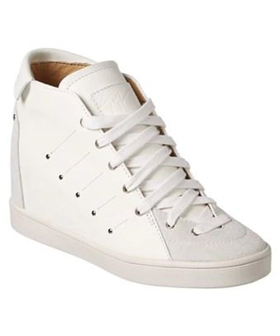 Giuseppe Zanotti Leather & Suede Wedge Sneaker In White