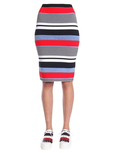 Tommy Hilfiger Stripe Pencil Skirt In Multicolor