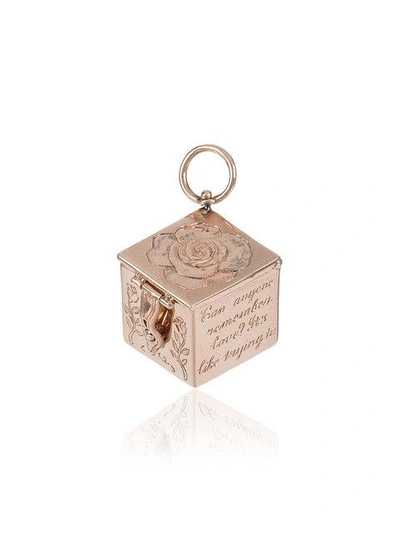 Marla Aaron Hand Engraved Vinaigrette Charmed Box - Pink