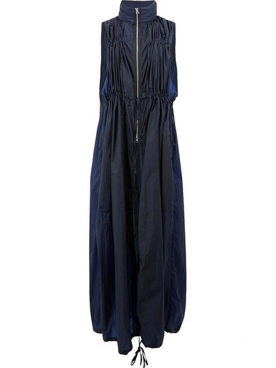 Blindness Oversize Sleeveless Coat In Blue