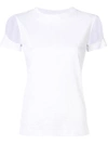 Helmut Lang Cut Out Sleeve T In White