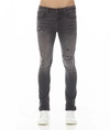 Hvman Chosen To Prevail Strat Super Skinny Fit Belt Jeans In Scarab