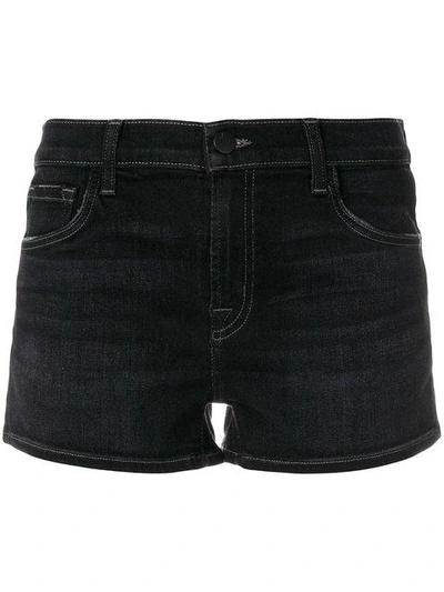 J Brand Faded Short Shorts - Black