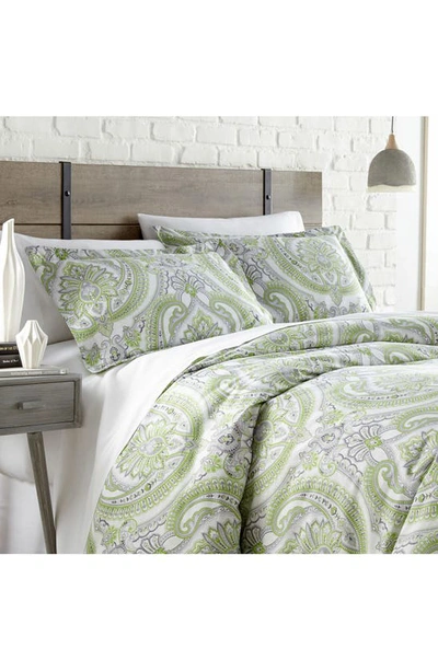 Southshore Fine Linens Pure Melody Printed Comforter Set In Green