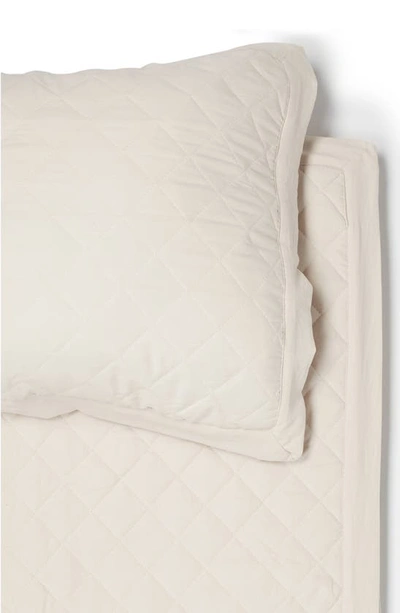 Northpoint Border Hem Diamond Quilt Comforter In Oatmeal