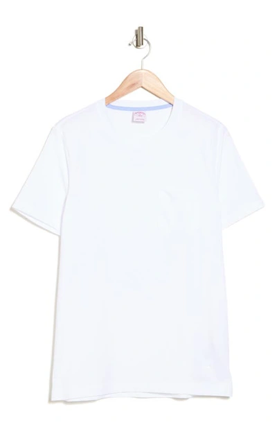 Brooks Brothers Kids' Cotton Jersey Knit Pocket T-shirt In White
