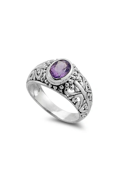 Samuel B. Sterling Silver Amethyst Ring In Purple