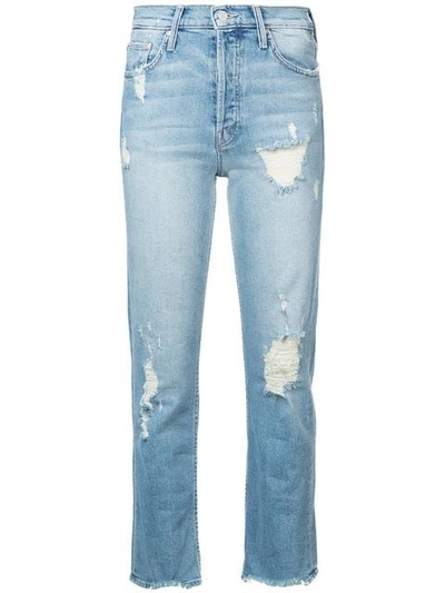 Mother The Tomcat Ankle Straight Leg Jeans In Blue