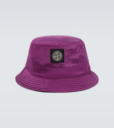 Stone Island Bucket Hat In Magenta
