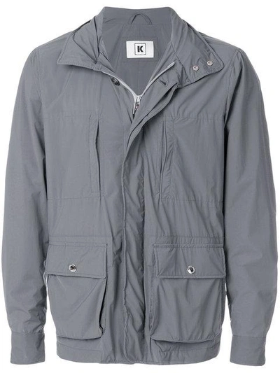 Kired Casual Zipped Pocket Jacket In Grey