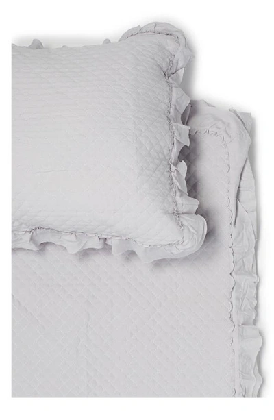 Northpoint Ruffled 3-piece Quilt Set In Silver