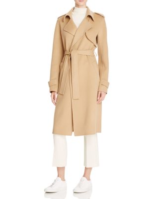 Theory Oaklane Df New Divided Open-front Trench Coat, Palomino | ModeSens
