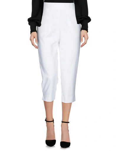 Moschino Cropped Pants & Culottes In White
