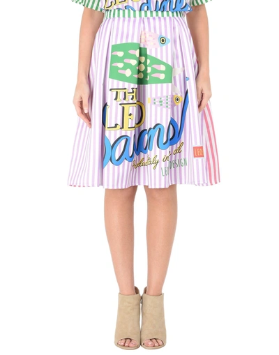 Leo Studio Design Knee Length Skirt In Lilac